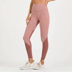 Vuori Colorblock Studio High Waisted Leggings in Pink